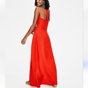 Boden Maxi Dress Long Halter Linen Blend
